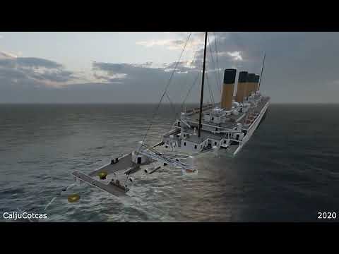 Titanic Sinking Stern First | CG Animation
