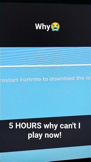 I don't play fortnite that much but why do I have to wait😭