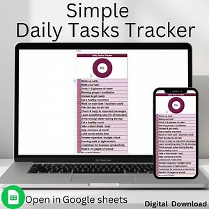Daily Task Tracker Template, Productivity Planner (google Sheets) (digital Download - Etsy Canada