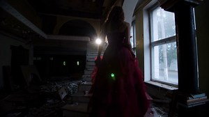 Girl In Red Dress Rises Up Stairs Stock Footage SBV-318097153 - Storyblocks