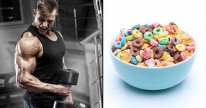Bodybuilding coach explains why he eats breakfast cereal after a workout