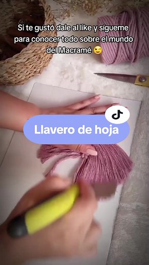 Tutorial de Llavero de Hoja en Macramé