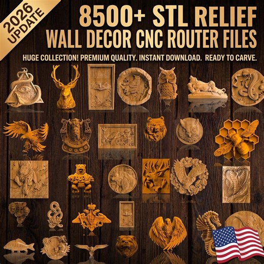 CNC Router STL Files, Wall Art Reliefs, 8500+ Designs (digital Download) - Etsy UK