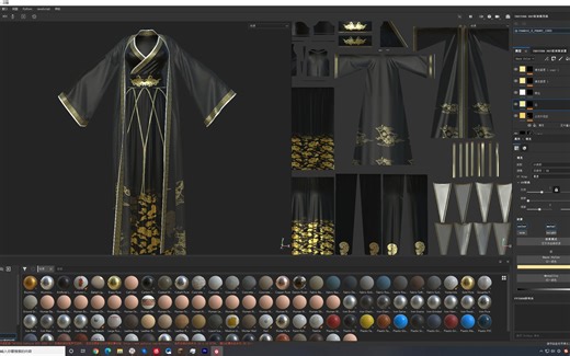 Substance Painter汉服贴图制作