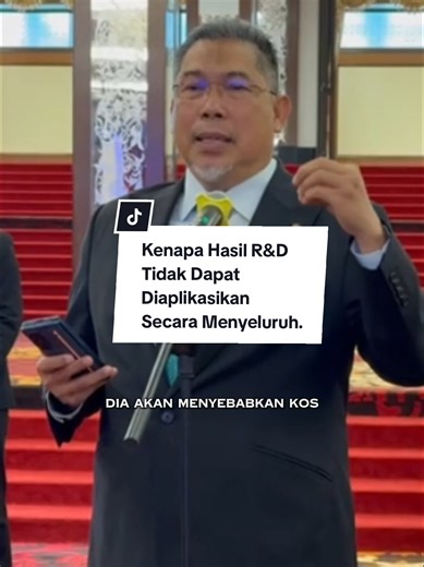 Seminar Agromakanan: Peranan RDCI dalam Memacu Agenda Keterjaminan Makanan Negara Berdasarkan pembentangan MARDI, varieti padi MR297 berpotensi menghasilkan sehingga 9.1 tan sehektar, namun purata hasil pesawah di Malaysia masih sekitar 4 hingga 5 tan sehektar. Persoalan saya ialah, apakah faktor yang menghalang hasil penyelidikan dan pembangunan (R&D) seperti penggunaan varieti berpotensi tinggi, mikrob bermanfaat (EM), biochar dan teknologi pertanian lain daripada dilaksanakan secara meluas di