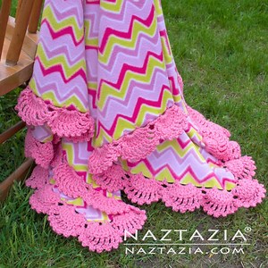 1M views · 14K reactions | Want to see how I crochet a border edging on a fleece blanket? | Naztazia | Facebook