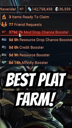 BEST PLATINUM FARM IN WARFRAME!
