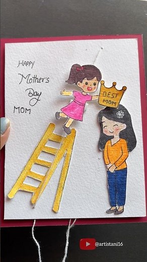 DIY Mother's Day Gift Card Idea | Cute Gift For Mom #shorts #art #drawing #viral