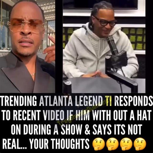 Atlanta legend T.I. is responding after a viral clip showed him on stage without a hat — and he says the video ain’t real 👀🧢 AI? Old footage? Camera tricks? 🤔 Social media already got jokes, but TIP saying don’t believe everything you see online 😳 What y’all think — fake clip or just another viral moment blown outta proportion? 🤔🤔🤔🤔👇 #ti #tip #atlanta #atlantahiphop #hiphoplegend #viralvideo #internetdebate #celebritynews #mediatalk #hiphopculture #trendingnow #explorepage #yourthoughts