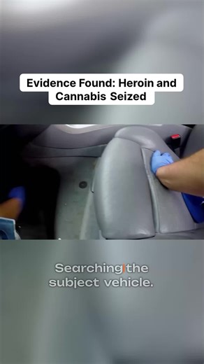 A truly jaw-dropping moment captured during the search of this vehicle. Right there in the center console, an operator pulls out multiple sealed bags—white substances, rock-like materials, and brown powder—all pointing to a major narcotics discovery, including suspected heroin and seized cannabis. Phones recovered, evidence secured. This raw footage shows the intensity up close. #Police #DrugBust #Evidence #RealLife #Narco