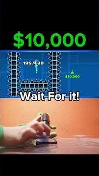 Midu Echoing vs $10,000 Subscribers Trap in Geometry Dash! #shorts