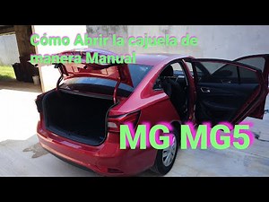 How to open the trunk manually on MG MG5, Roewe i5