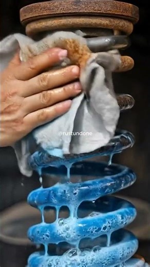 Rusty Old Car Suspension Spring vs Spray