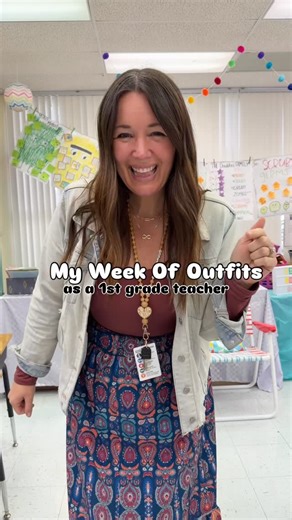 Mal Mal’s Cubbie 🍎✏️| Teacher | Fashion | Crafts on Instagram: "OUTfits that make me happy ✨ Comment fits for links 🔗 Skirts, dresses, jean jackets and pockets are my favorite We had awards and testing this week. I always try to wear tennis shoes during testing because km@running around to their laptops for tech support. Which day is your favorite? I forgot to film Fri! #teacherootd #teacherootdshare #teacheroutfits #amazonfashion #teacheroutfit"