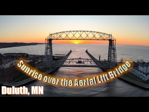 Catching sunrise over the Duluth Aerial Bridge #sunrise #duluthaerialbridge #views #awesome