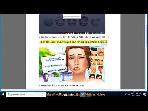 Fix Sims 4 error code 102: 457b7b46 2316354a on Windows 10/Mac