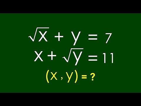 A Nice Algebra Problem | Math Olympiad (x,y)=?