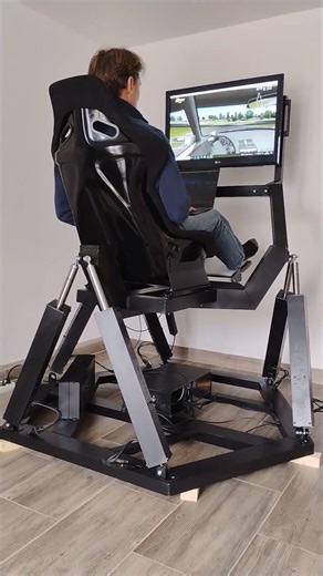 6dof sim motion setting up and test driving simulator cockpit