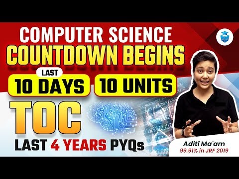 UGC NET Computer Science | Theory of Computation Unit Wise PYQs by Aditi Mam