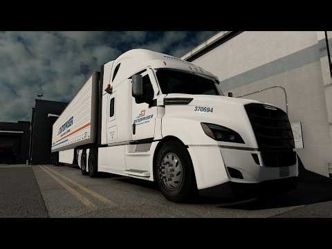 ATS 1.55 Mod 2019 Freightliner Cascadia｜Cummins X15 Straight pipe sound Jake Brake｜POV Driving