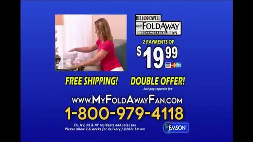 My Foldaway Fan TV Spot, 'Compact Cordless Fan'