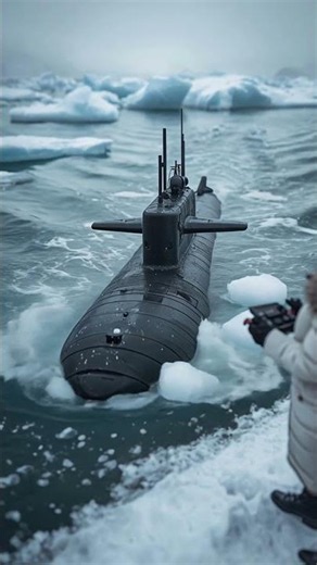 Remote Control Submarine vs Frozen Water 😳 #rc #arctic