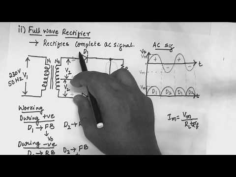 #7 working of full wave / bi phase rectifier (Center-Tapped Full-Wave Rectifier) || EC Academy