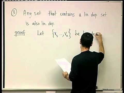 30 - Theorems about linear independence