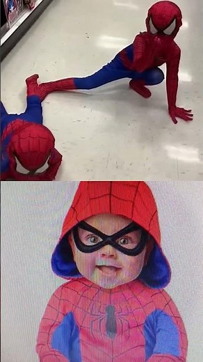 Baby Spiderman falling down