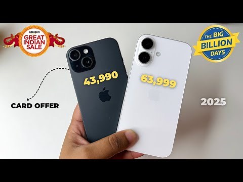 iPhone 15 vs iPhone 16 – 2025 Sale Price & Full Comparison 🔥 Amazon vs Flipkart Deals!