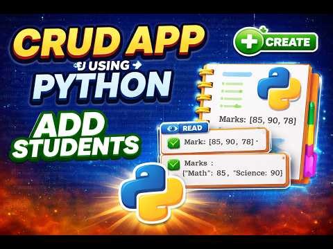1. Python CRUD App | Add Students (List vs Dictionary) | Student Management System