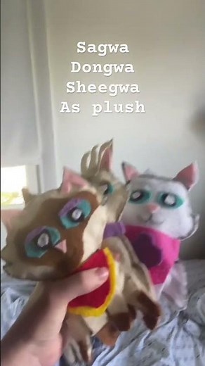 Sagwa, Dongwa, and sheegwa as plush #earlychina #cat #plush #supershyguylogan #customplush