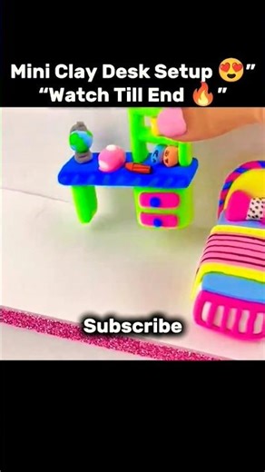 Mini Clay Setup 😍 | Easy DIY #Shorts