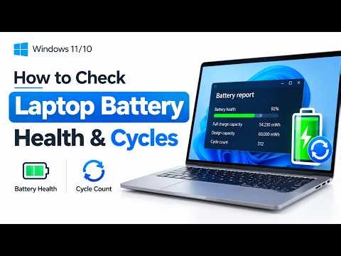 How to Check Laptop Battery Health & Battery Cycles in Windows 11/10 🔋