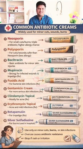 TOP 10 ANTIBIOTICS and their USES #antibiotics #shortsfeed #medical