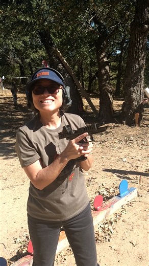 Walther PDP Match SF engaging multiple steel targets