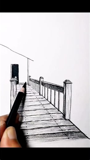 Easy Landscape Drawing Technique | Pencil Sketch