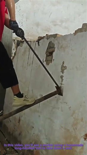 Easy Wall Demolition with Homemade Lever Tool