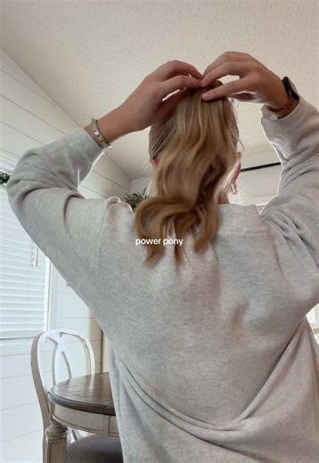 Easy Power Pony Hairstyle Tutorial