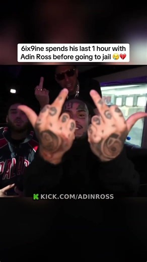 6ix9ine spends his last 1 hour with Adin Ross before go to jail 💔😢 #adinross #shorts