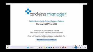 Getting Started with Ardens Manager