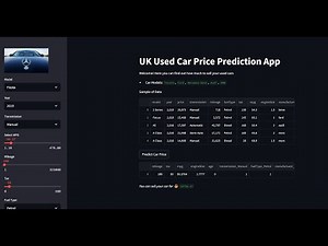 Machine Learning Basics | Model Deployment using Streamlit | UK Used Car Price Prediction Part 2