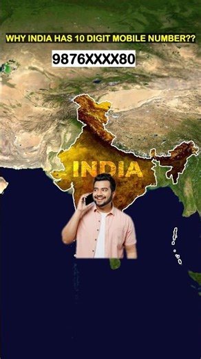 “Ever wondered why India has a 10-digit mobile number? 📱 #indiafacts