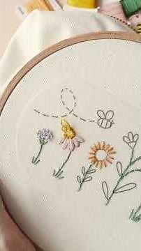 NEW functional beginner embroidery kit: Busy Bee Pencil Case!