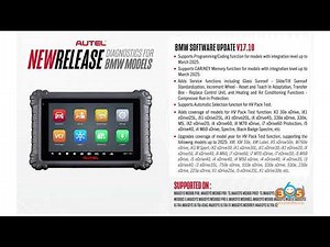Autel BMW Programming & Coding Update 2025 – Game-Changing Features for BMW Service