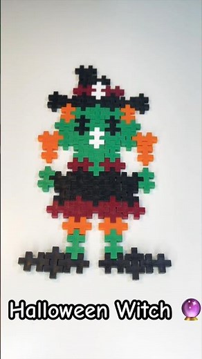 Halloween Witch Craft for Kids | Plus-Plus Building Idea 🧙‍♀️🎃 #halloween #diy #halloweenfun