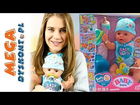 BABY BORN 🍼 CHŁOPIEC ROBI SIUSIU 👣 Lalka interaktywna Soft Touch 🍼MegaDyskont