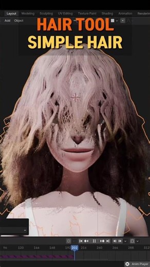 Hair Tool I Simple Hair I Blender #blender #3D