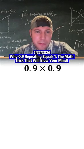 Why 0.9 Repeating Equals 1 — Simple Proof Explained