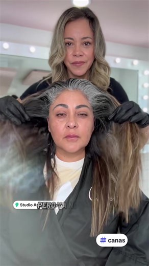 Diseño de color para ayudar a disimular el crecimiento de canas 👌❤️❤️#cambiodelook #diseñodecolor #canas #tintes #hairstyle #cortedecabello #balayage